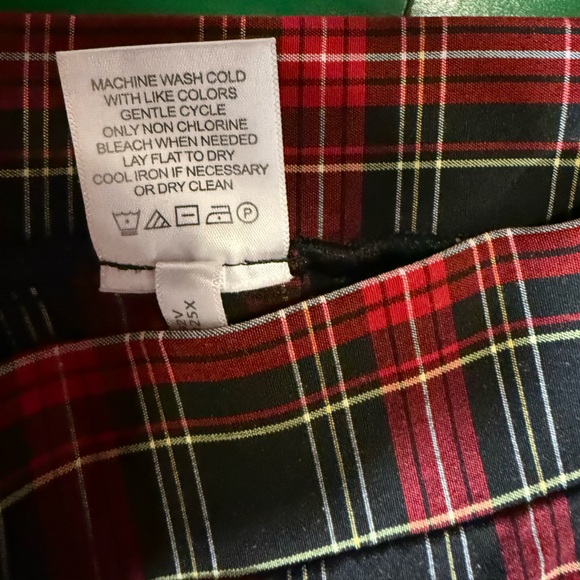 Tommy Hilfiger Red and Black Plaid Trousers - Picture 5 of 6